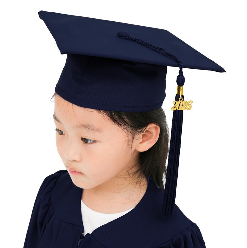 GraduationMall Matte Kindergarten & Preschool Graduation Cap for Kids with 2026 Tassel Navy - Image 2
